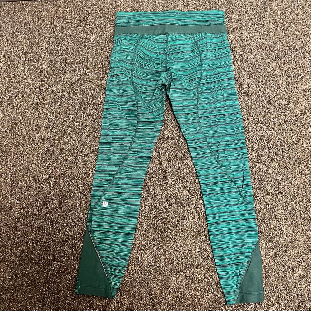 lululemon athletica Teal Striped Leggings - Picture 6 of 7